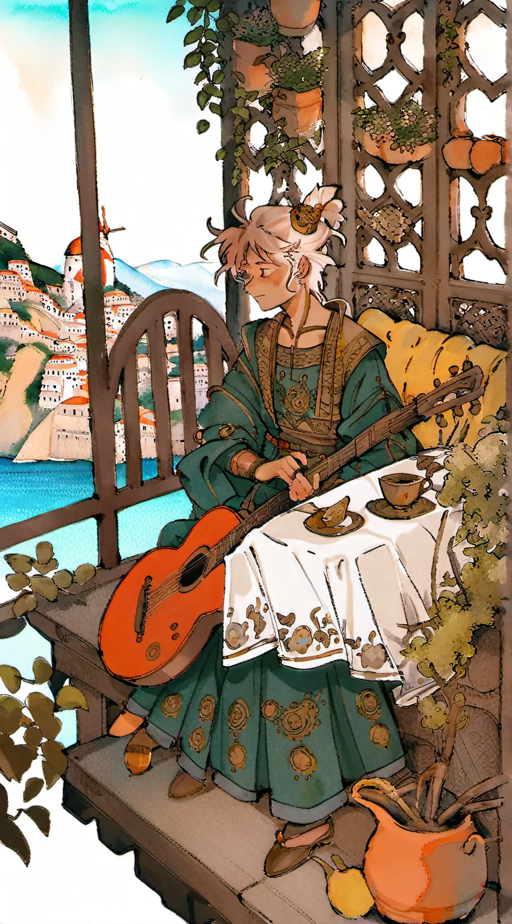 ai character: Aura background