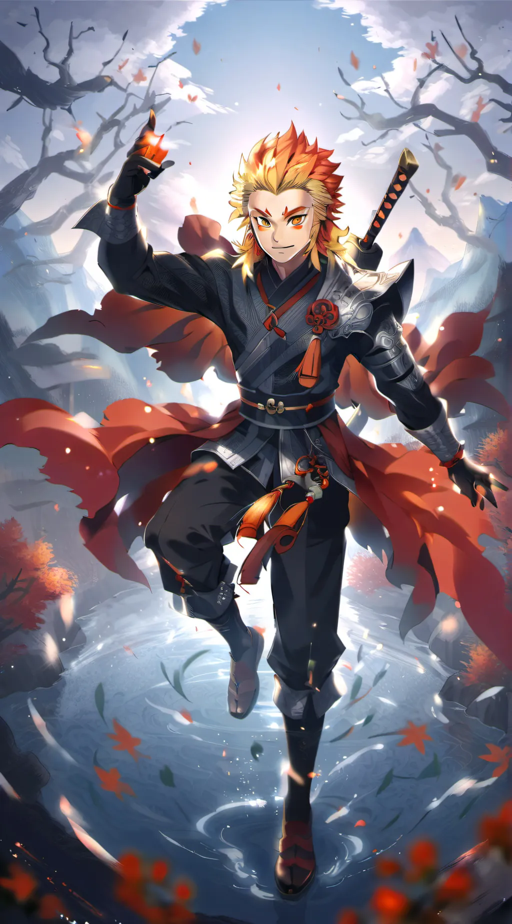 ai character: Rengoku background