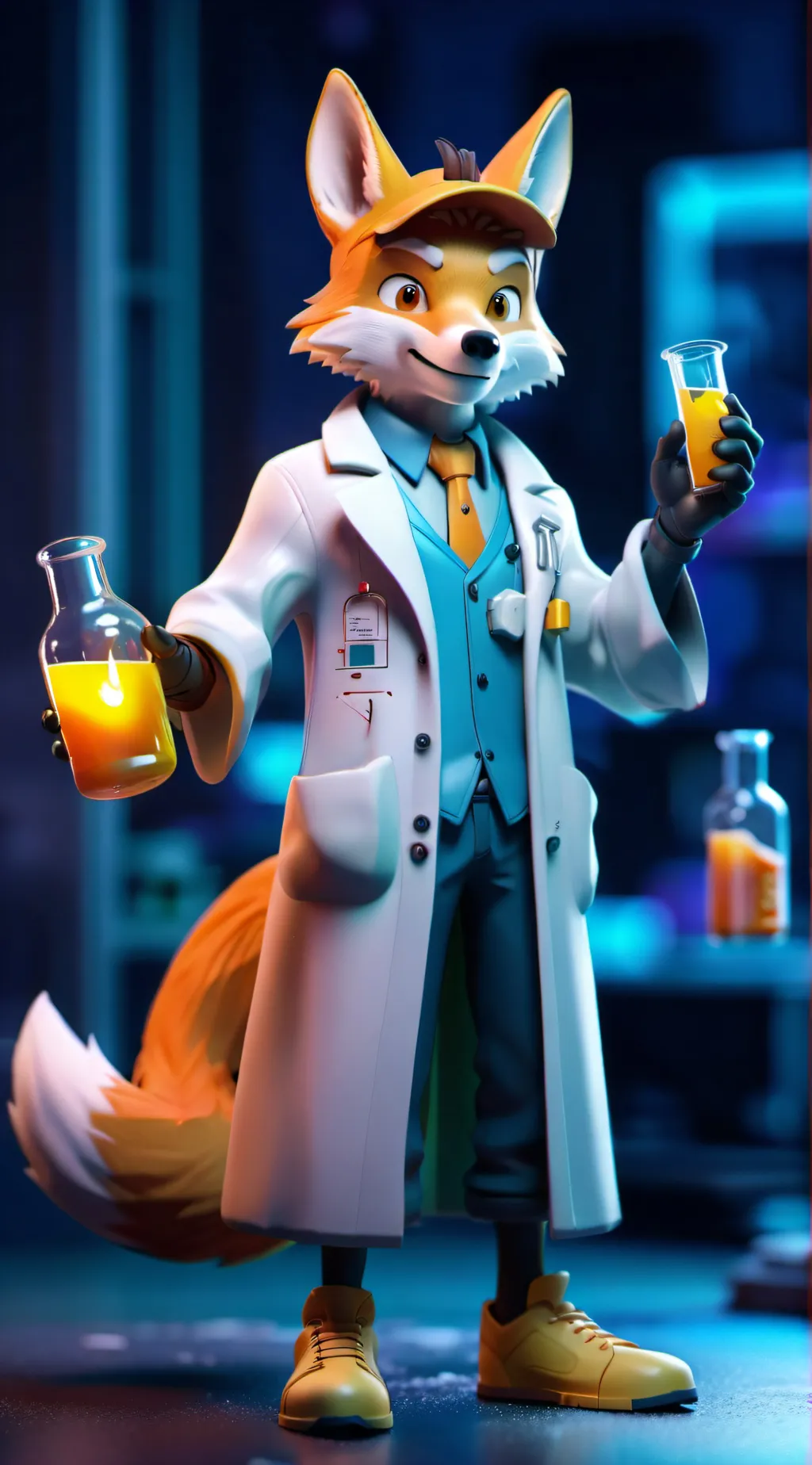 ai character: Ben(scientist fox) background