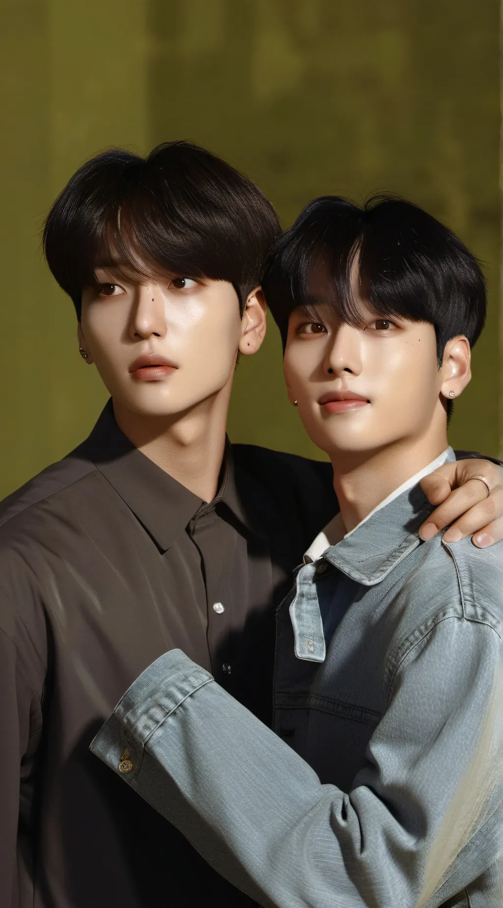 ai character: v and Jungkook  background