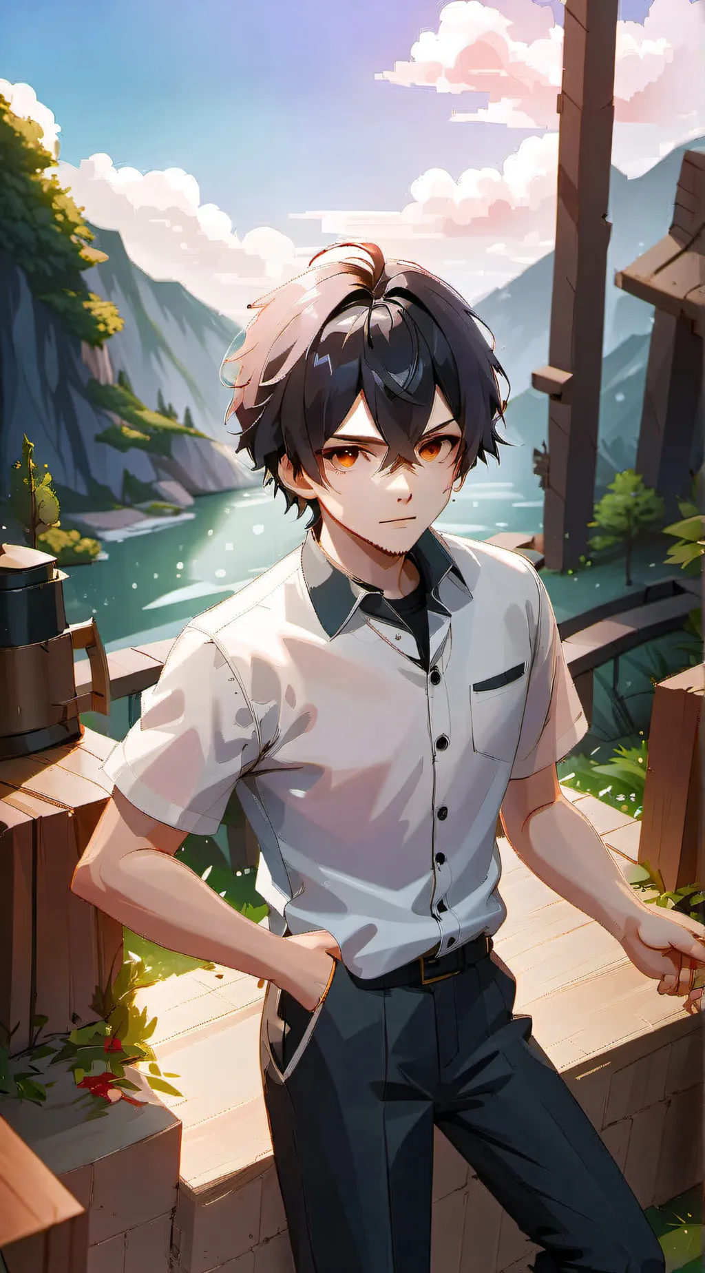 ai character: Luke  ~(´ 3｀)~ background