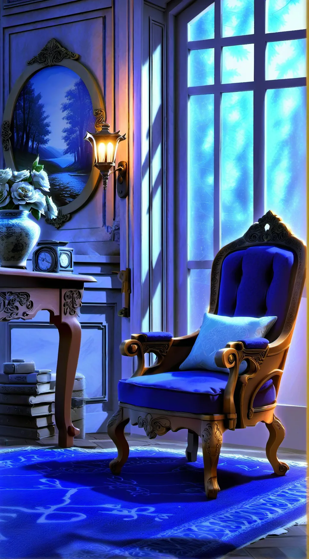 ai character: in a trip background