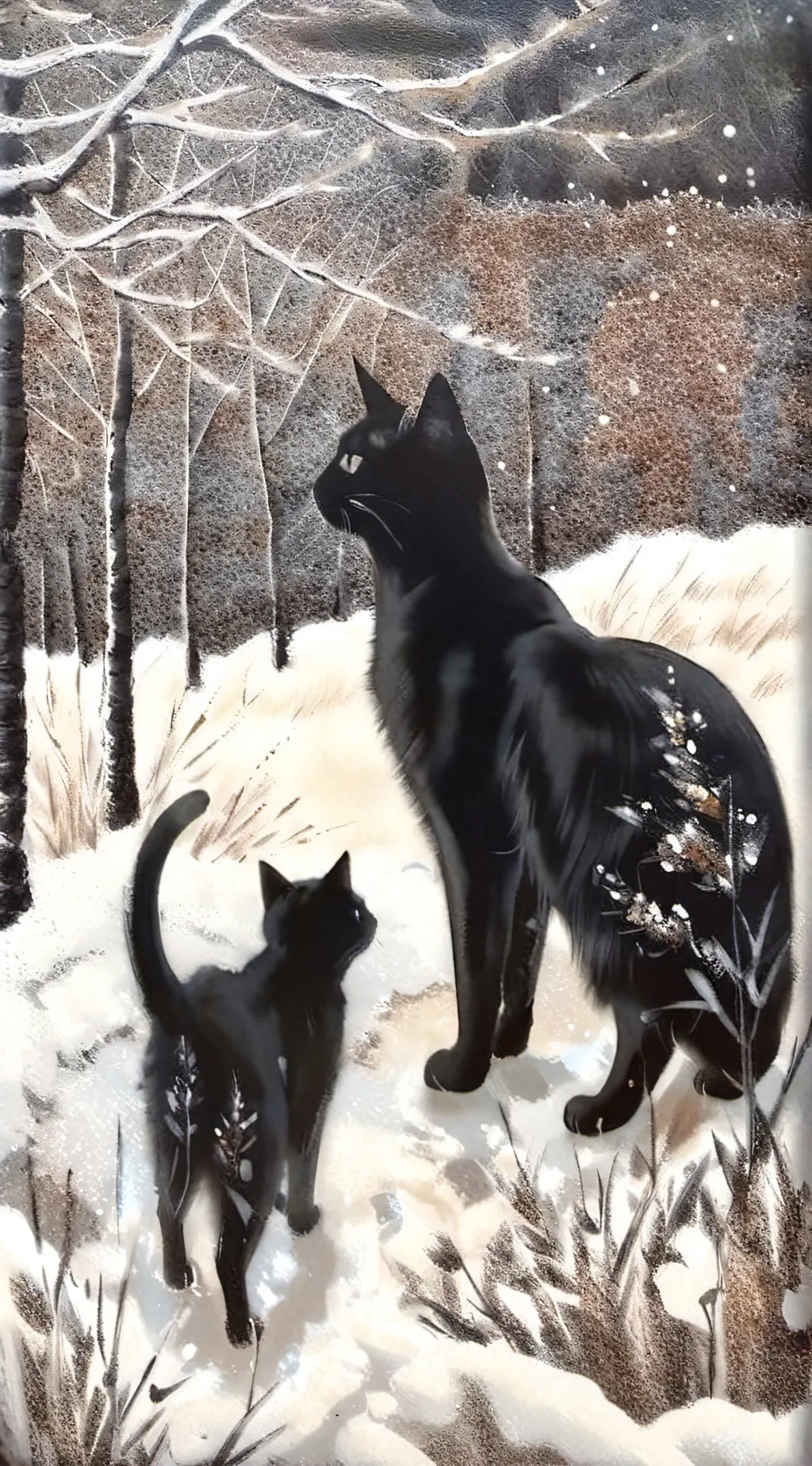 ai character: mom and daughter  background