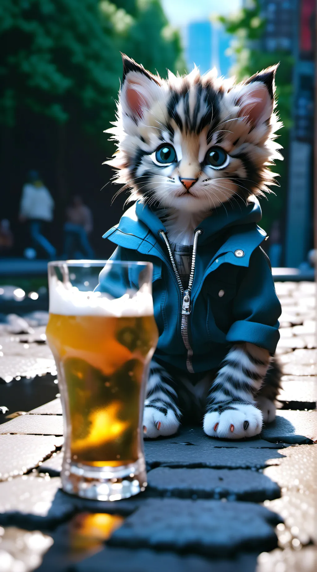ai character: drunk kitten♂️ background