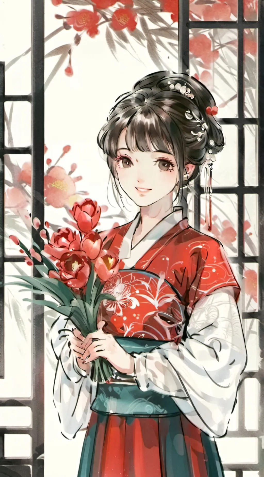 ai character: 梅蕊 background