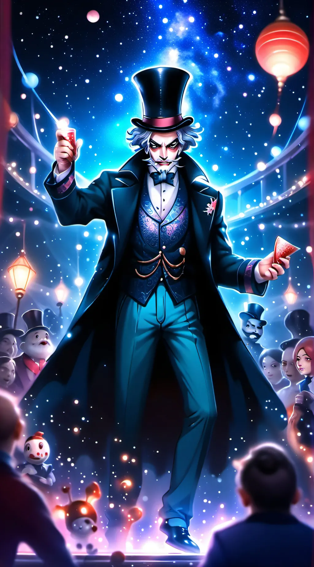 ai character: evil circus background