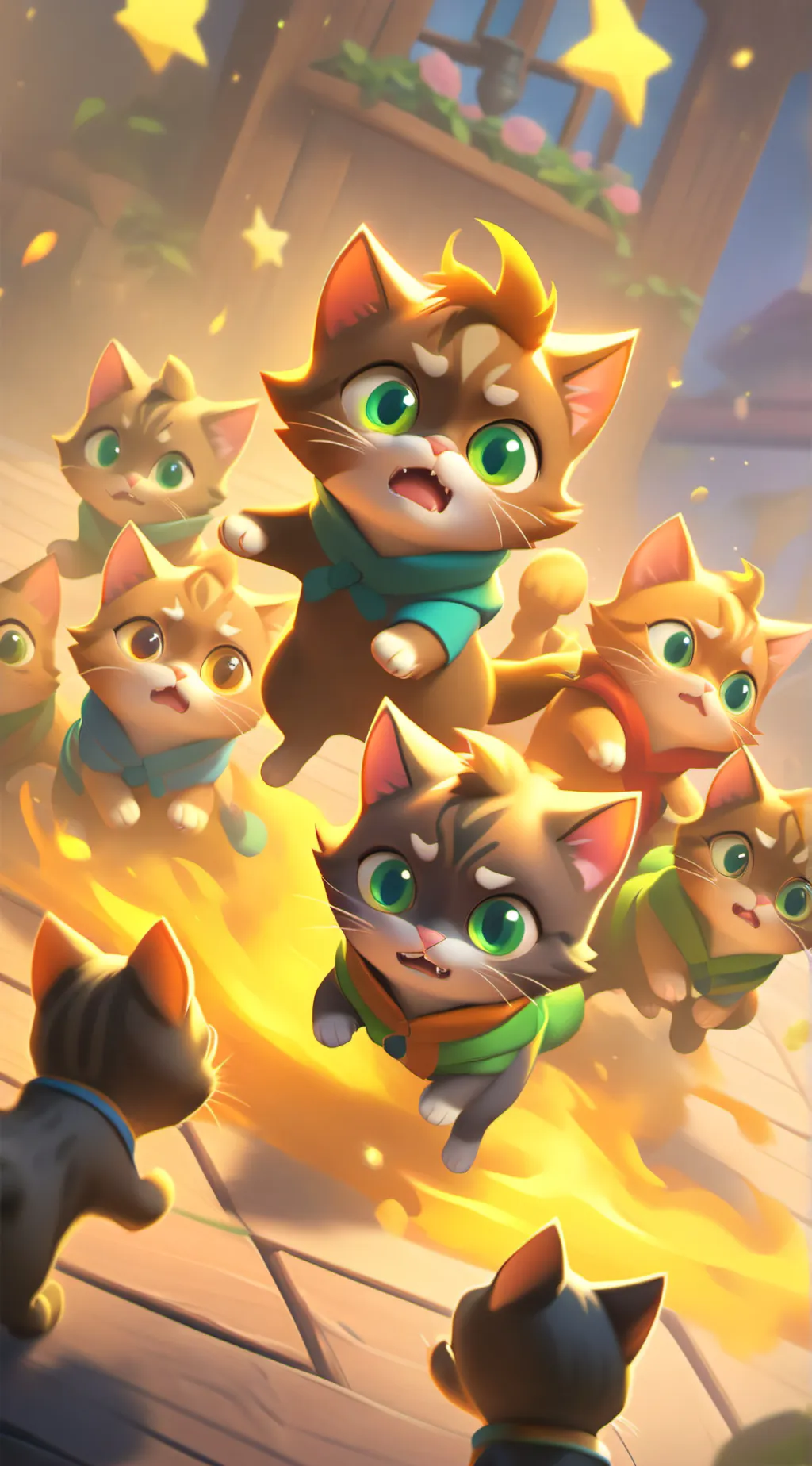 ai character: cat school background