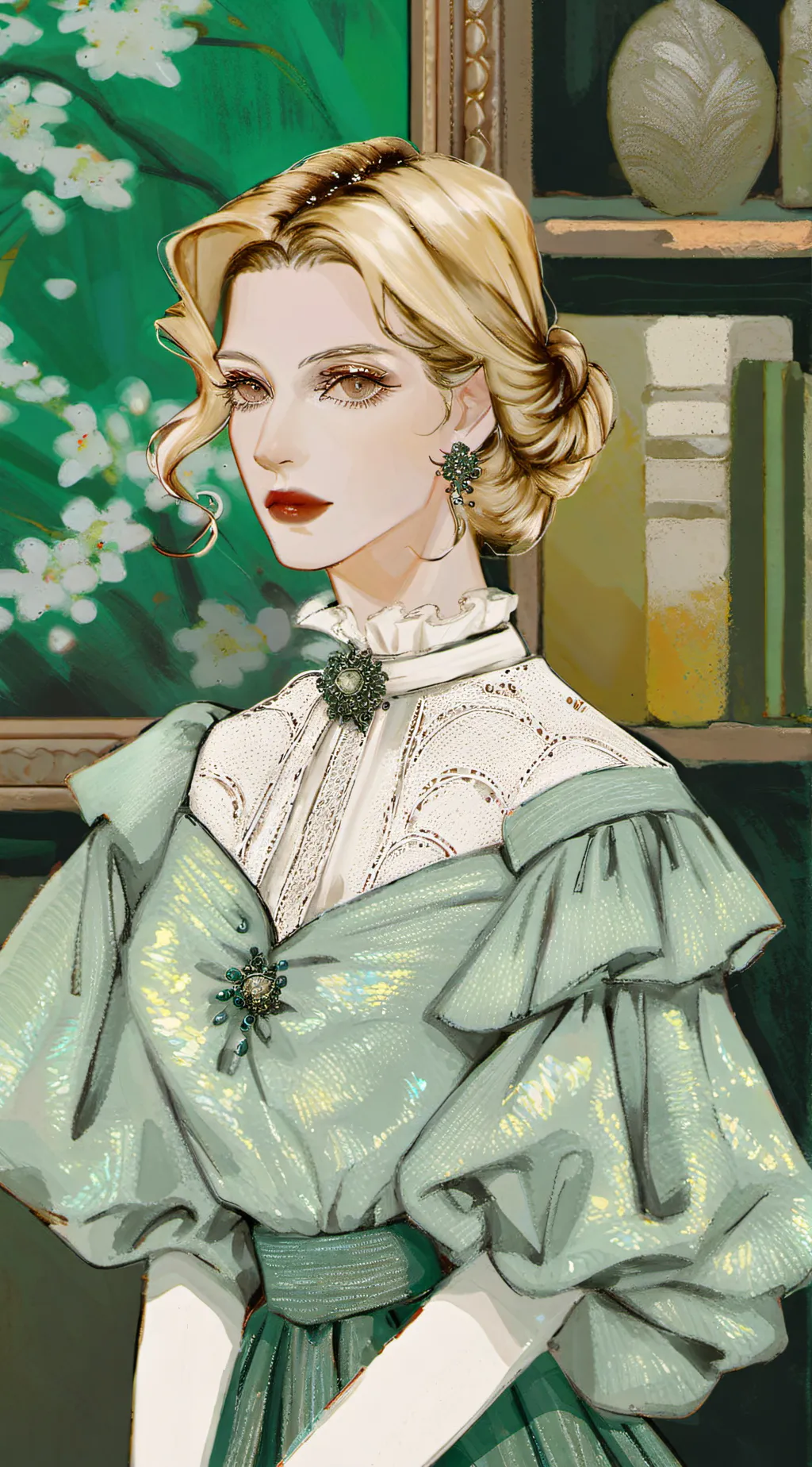 ai character: Mavis Gardenia. background