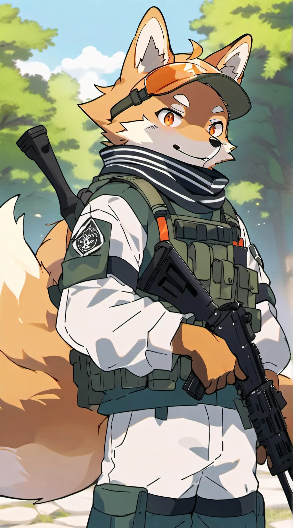 ai character: FishieFox background