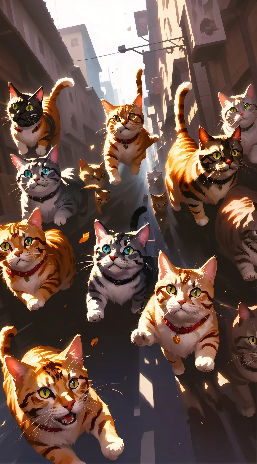 ai character: 900 CATS background