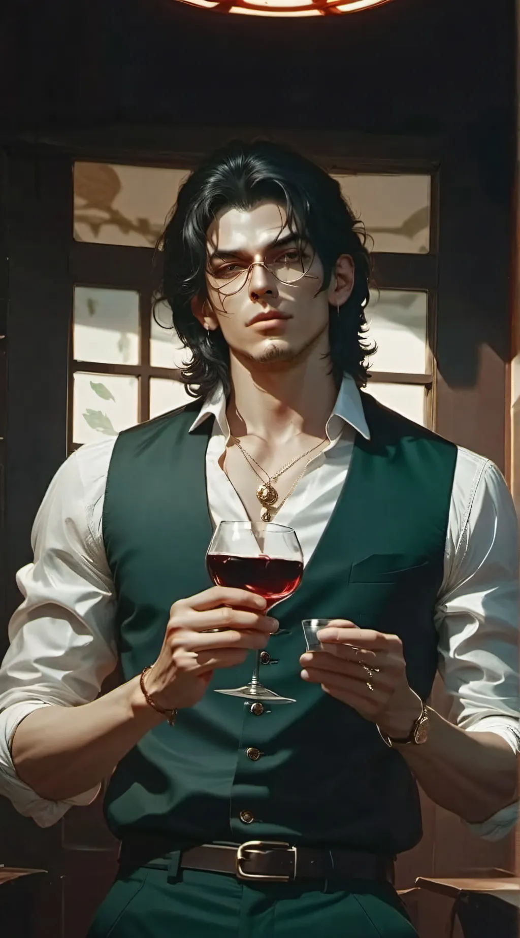 ai character: Leonardo  background