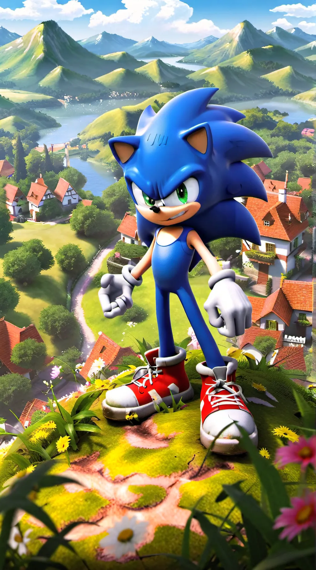 ai character: Sonic the hedgehog background
