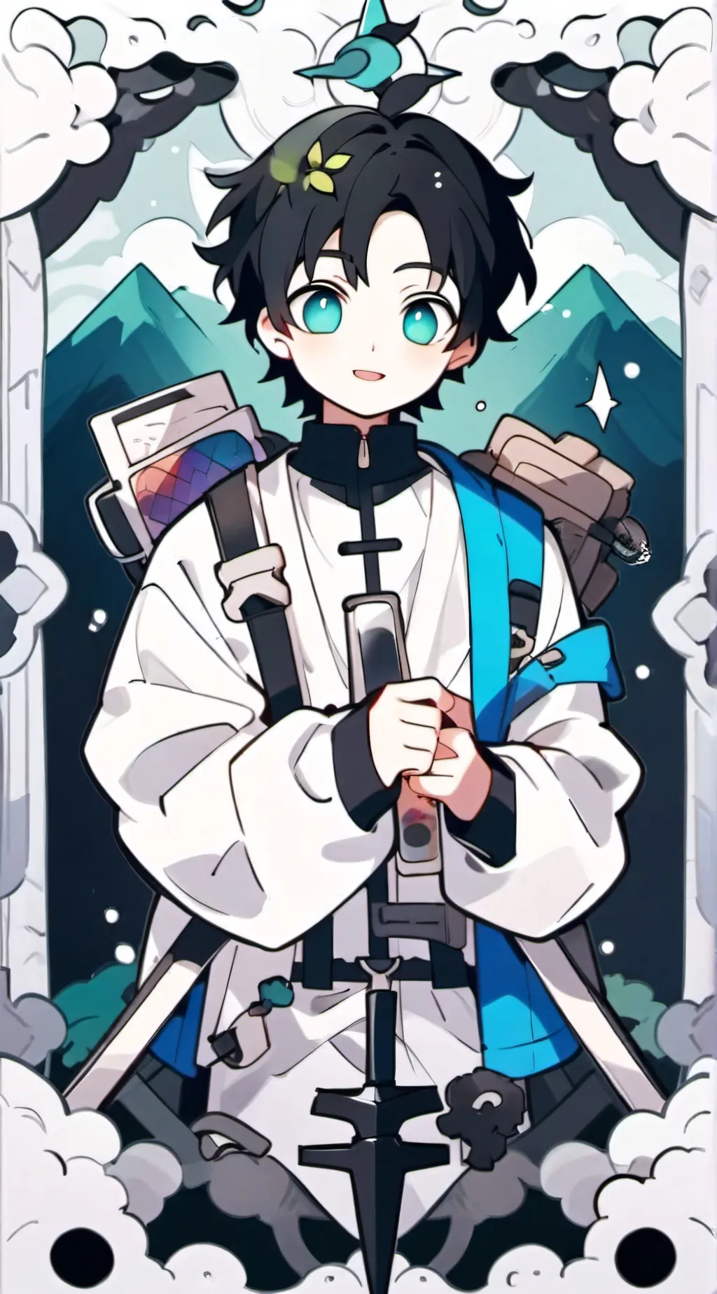 ai character: 💗Muichiro🩵 background