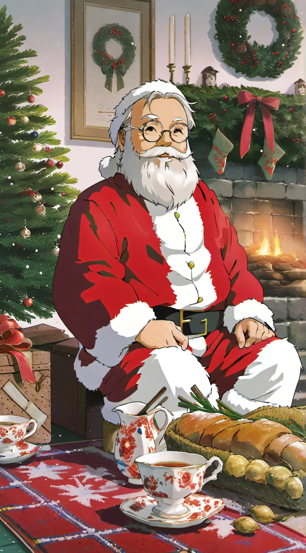ai character: Santa background