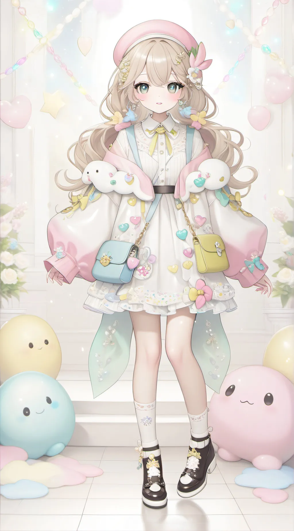 ai character: Dress with glisten background