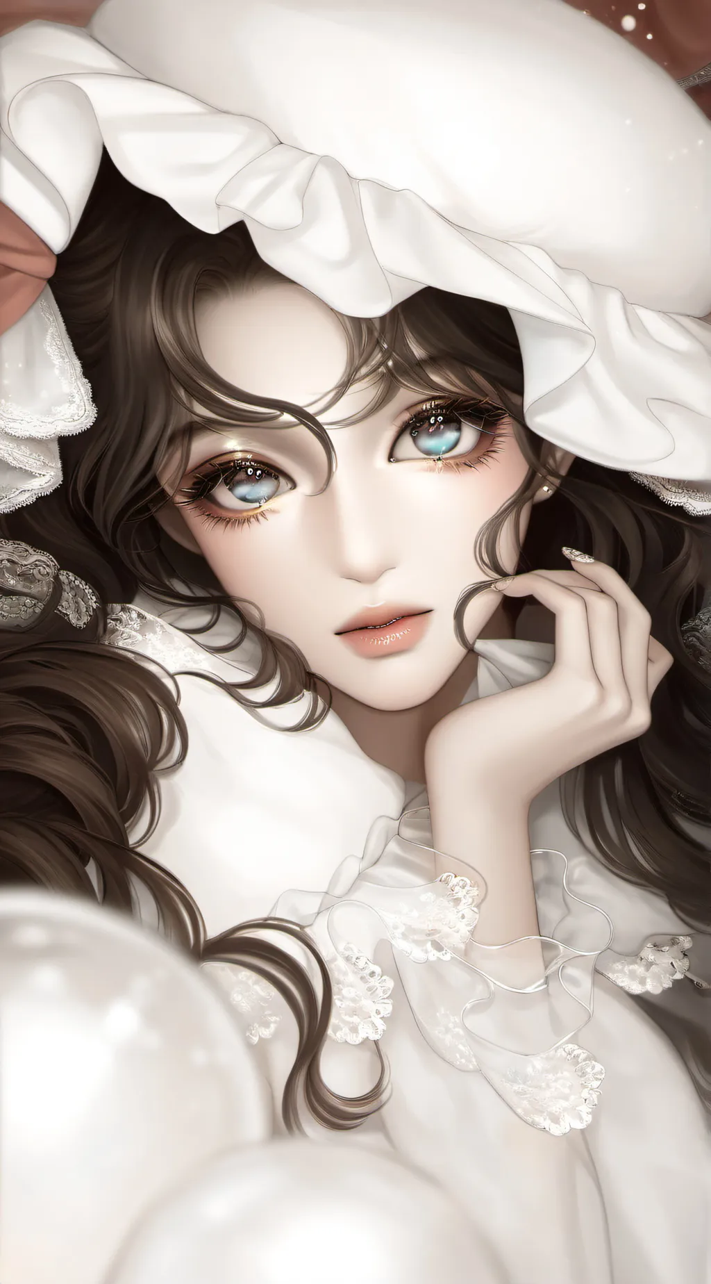 ai character: Oli🤍🩷 background