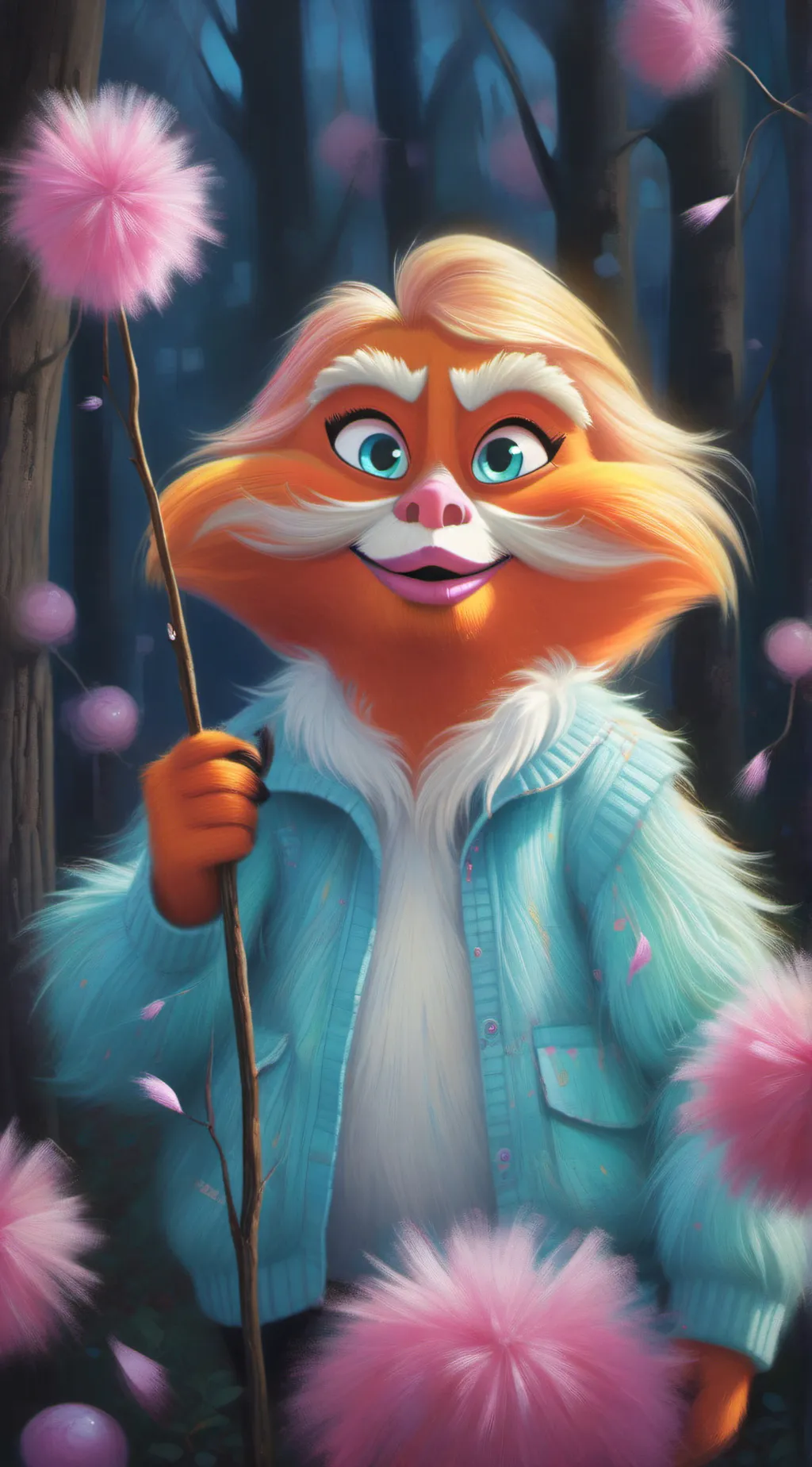 ai character: Preppy lorax background