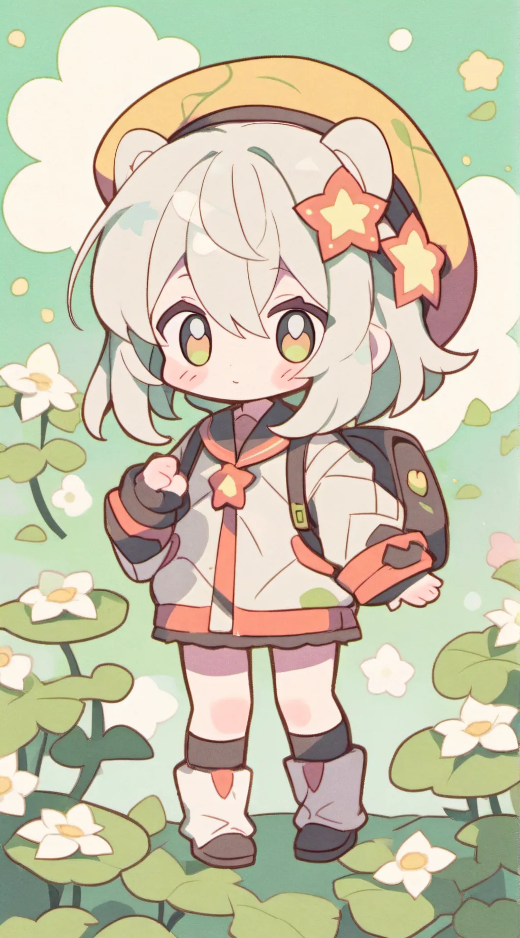 ai character: New born baby background