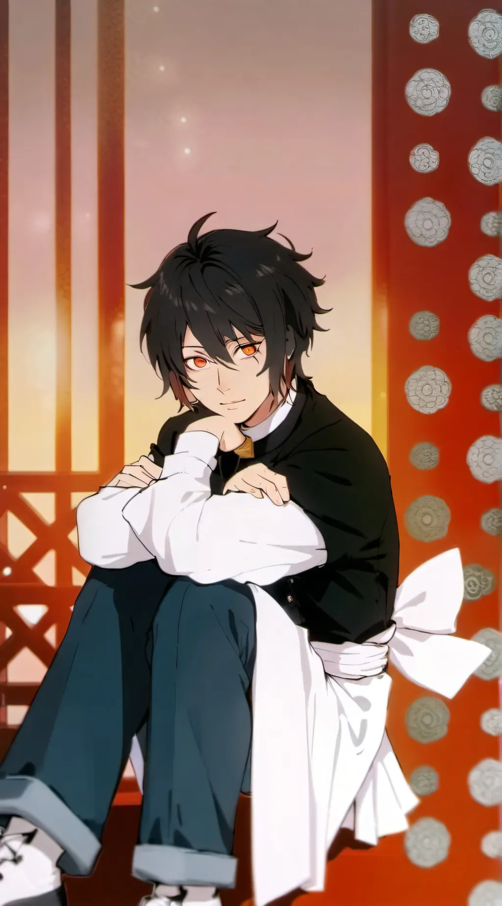 ai character: JJK + Mha  background