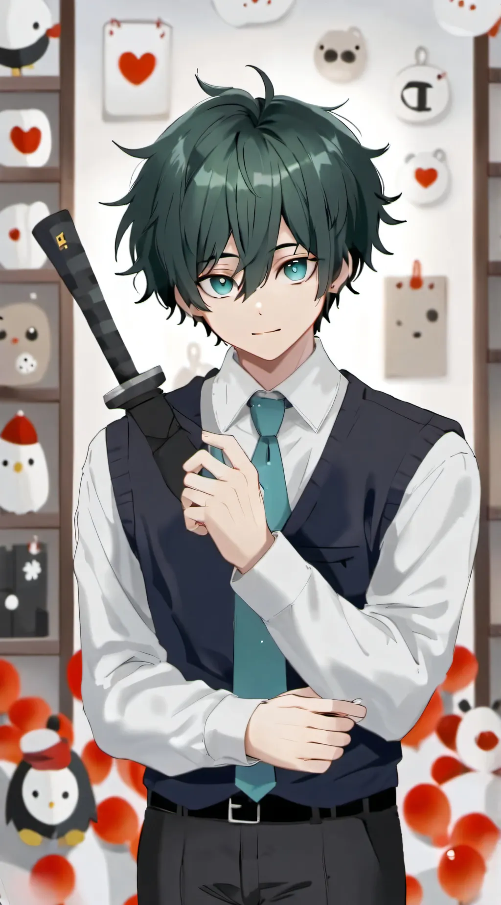 ai character: Mha Plane crash background