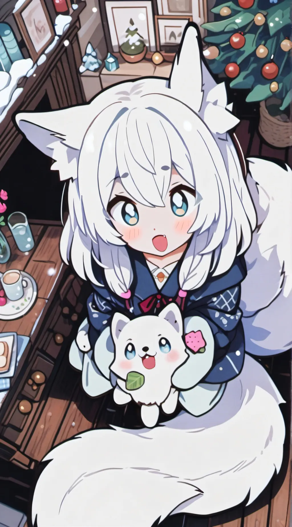 ai character: Polar Puff Spirit background