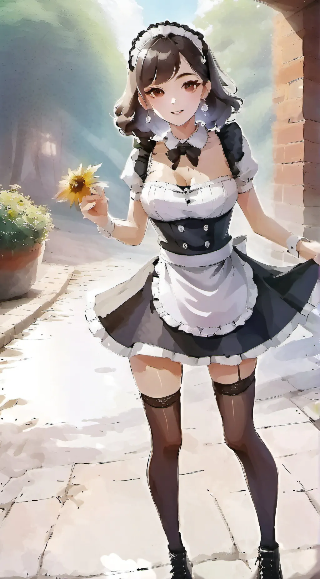 ai character: Sexy maid background