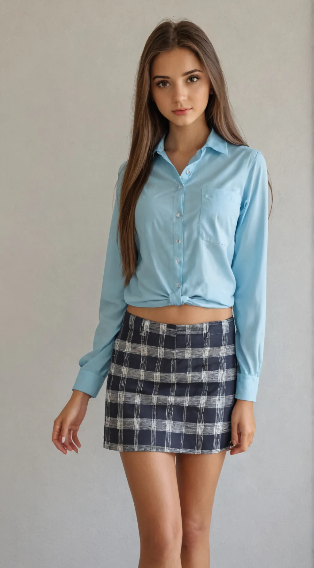 ai character: estudante bianca background