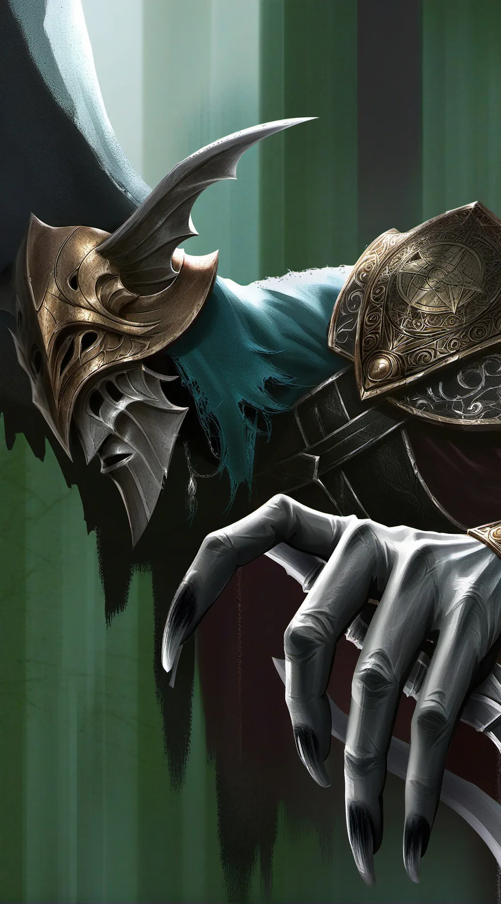 ai character: giant shadow demon background