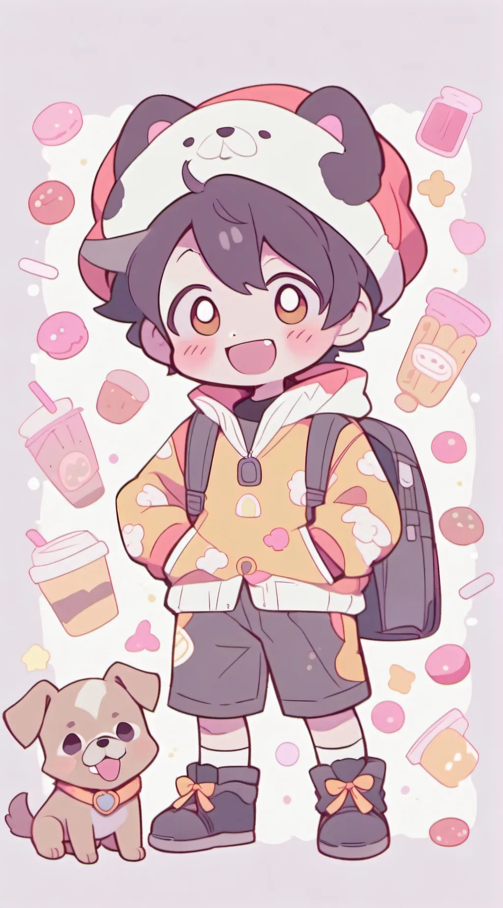 ai character: dogday  background