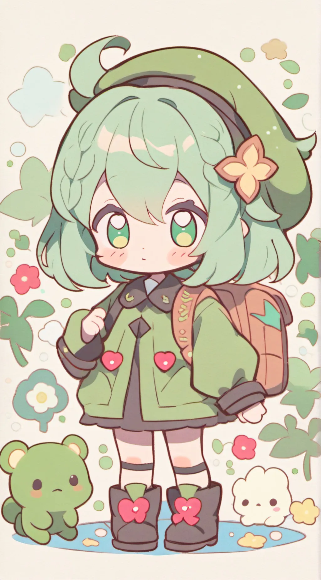 ai character: sweet baby girl background