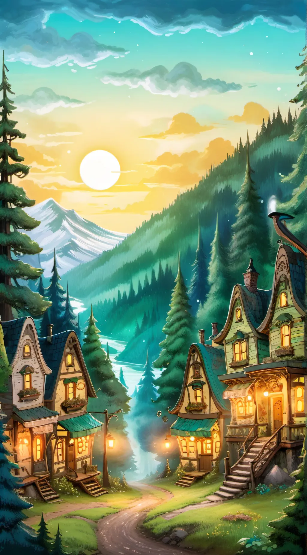 ai character: Gravity falls background