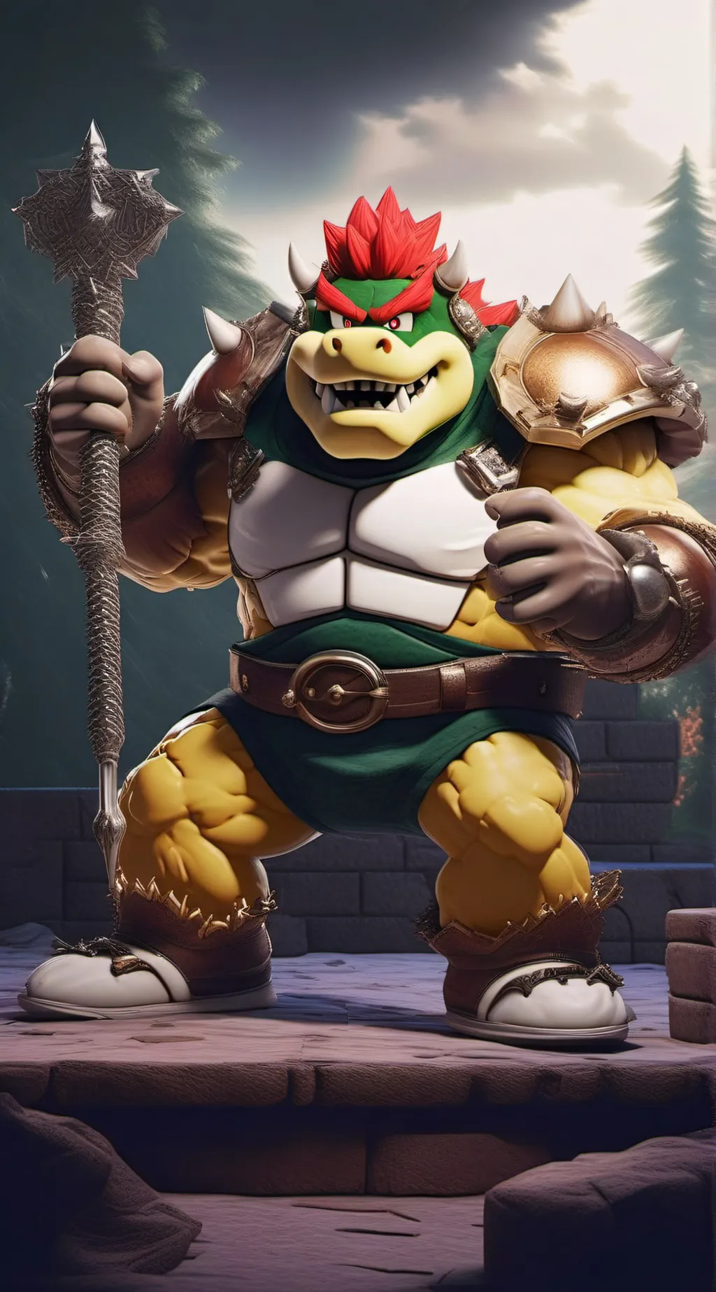 ai character: BOWSER background