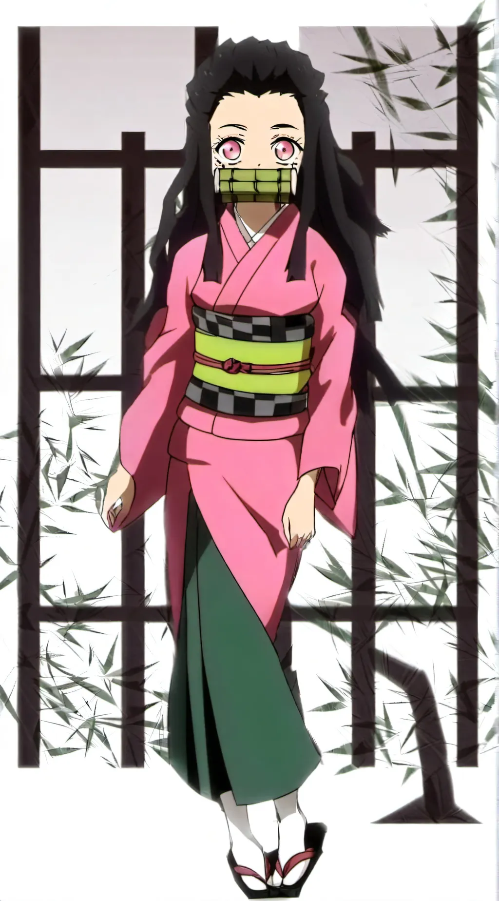 ai character: nezuko Komodo  background