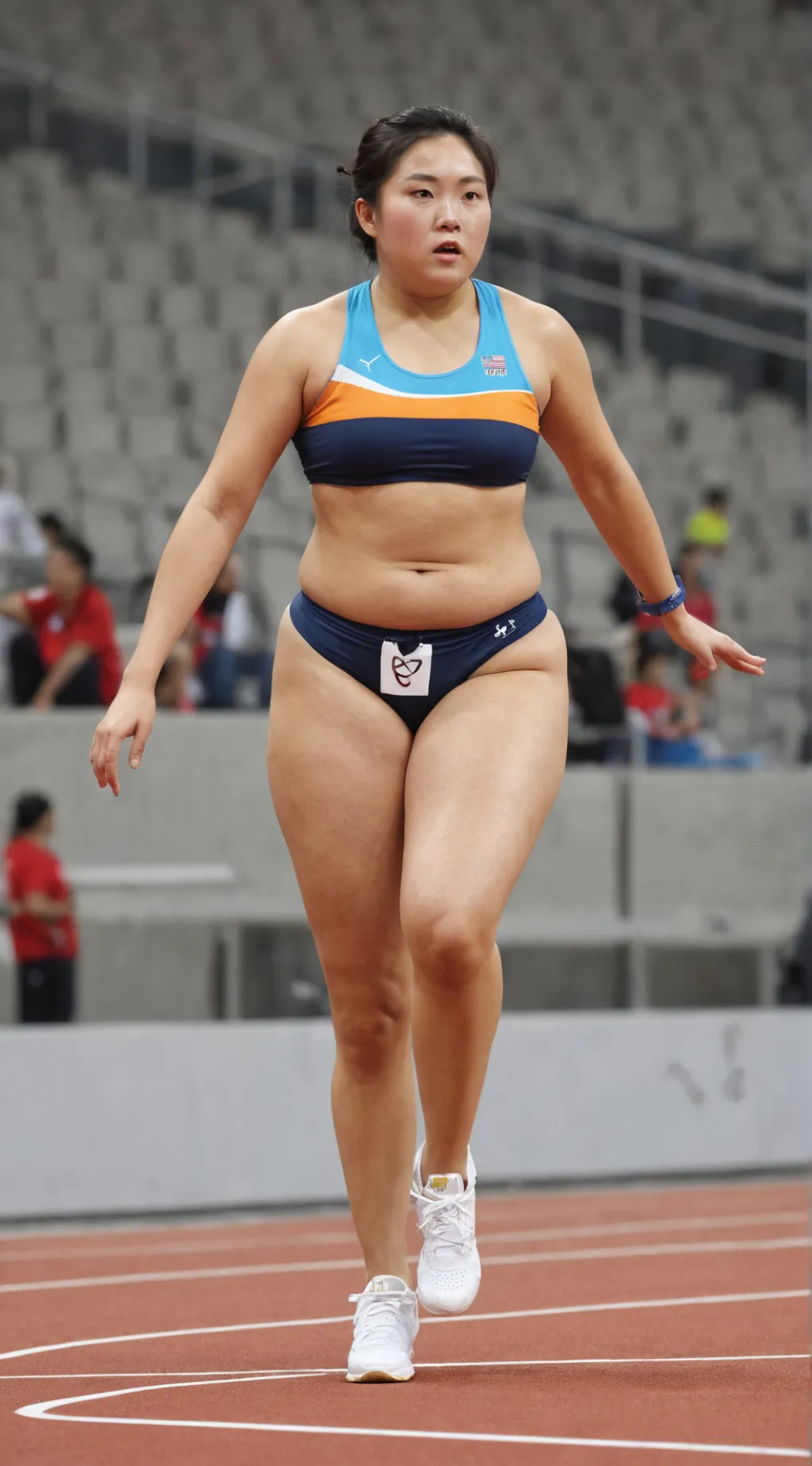 ai character: 肥運動員 background