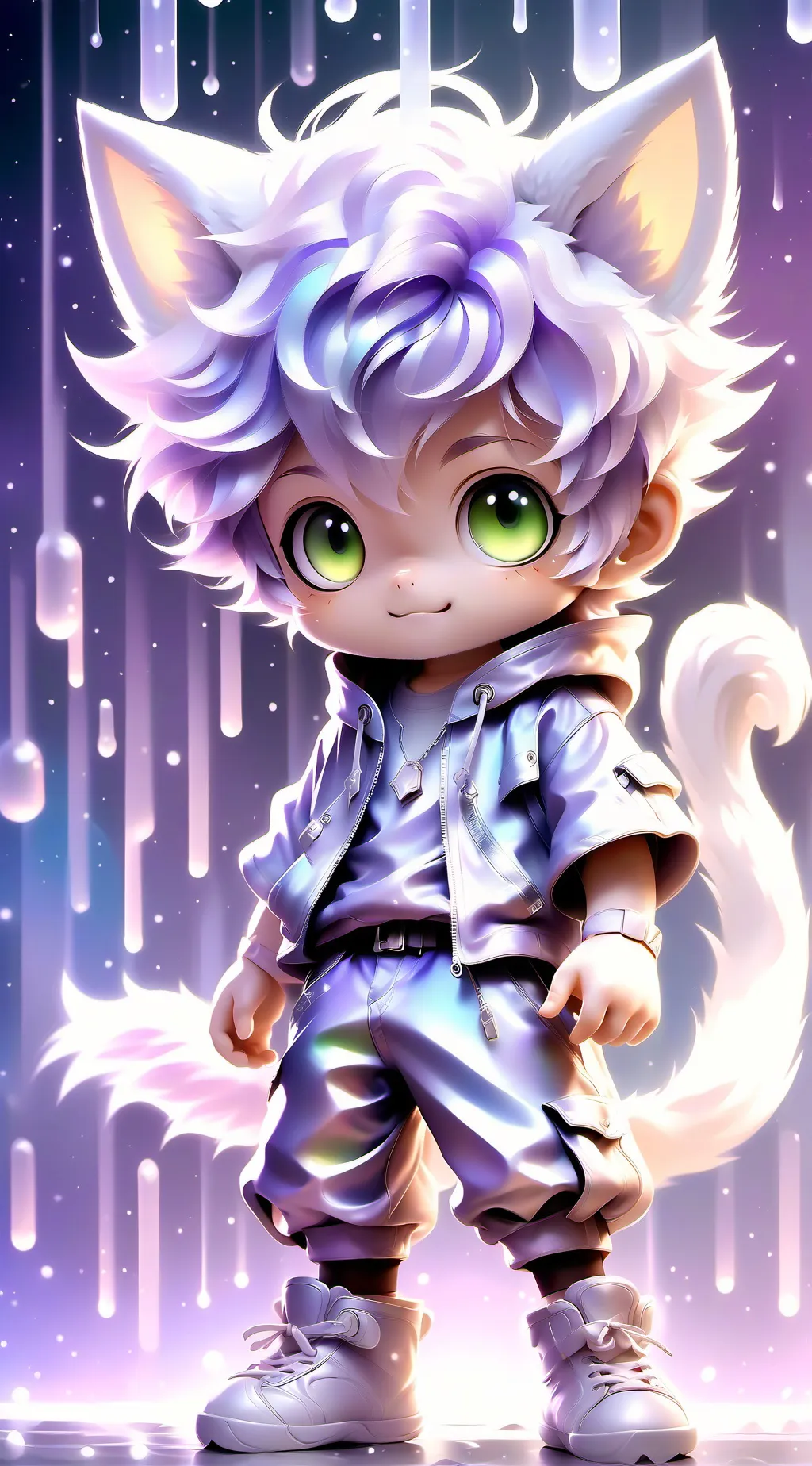 ai character: Cute neko background