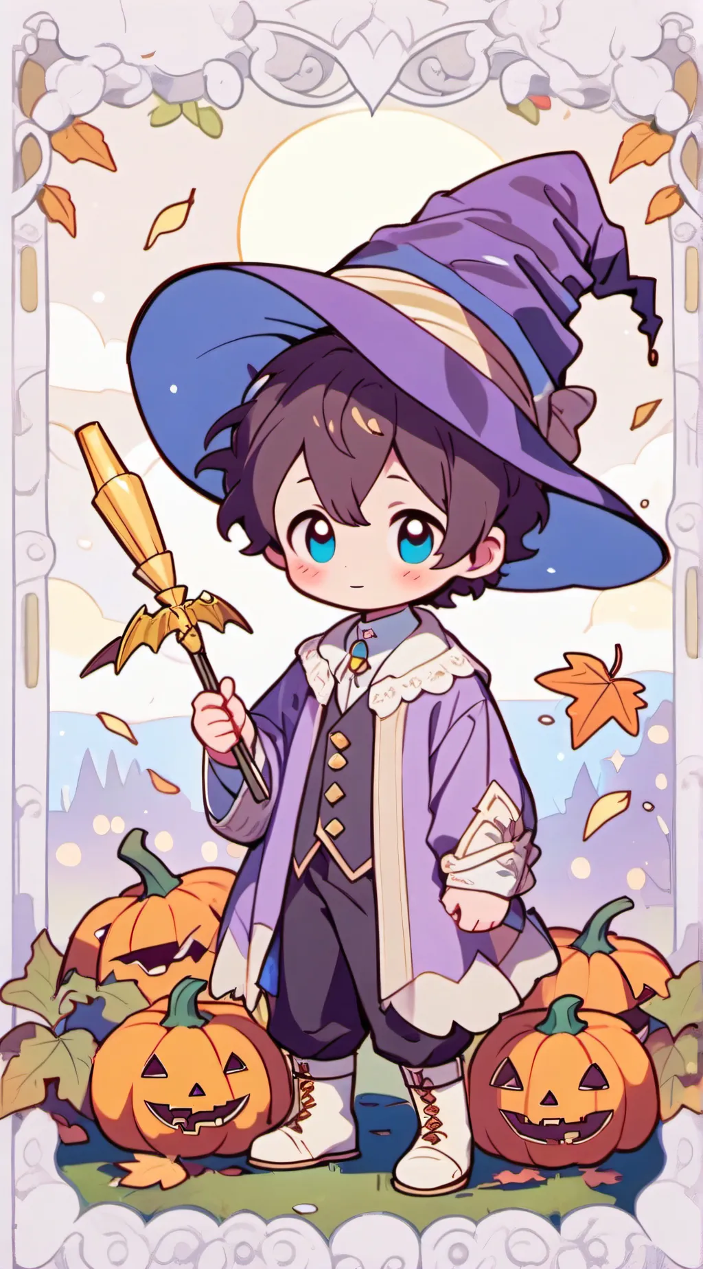 ai character: Halloween cartoon background