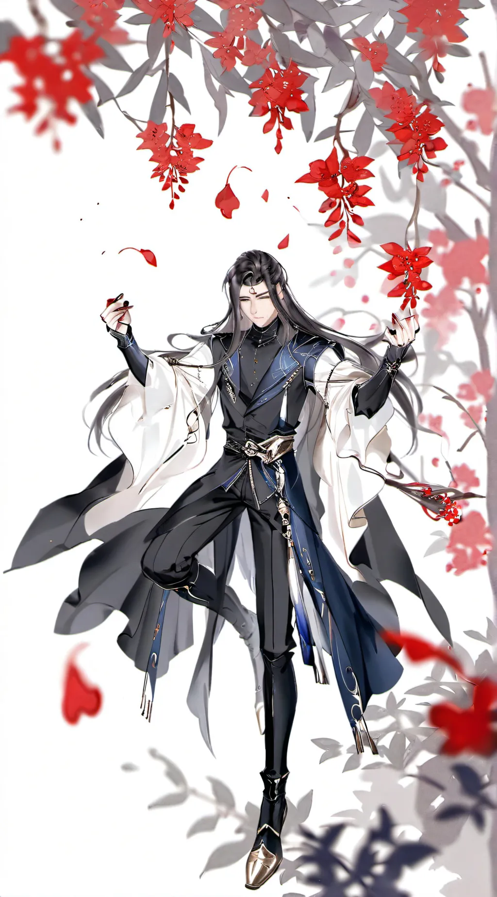 ai character: silver background