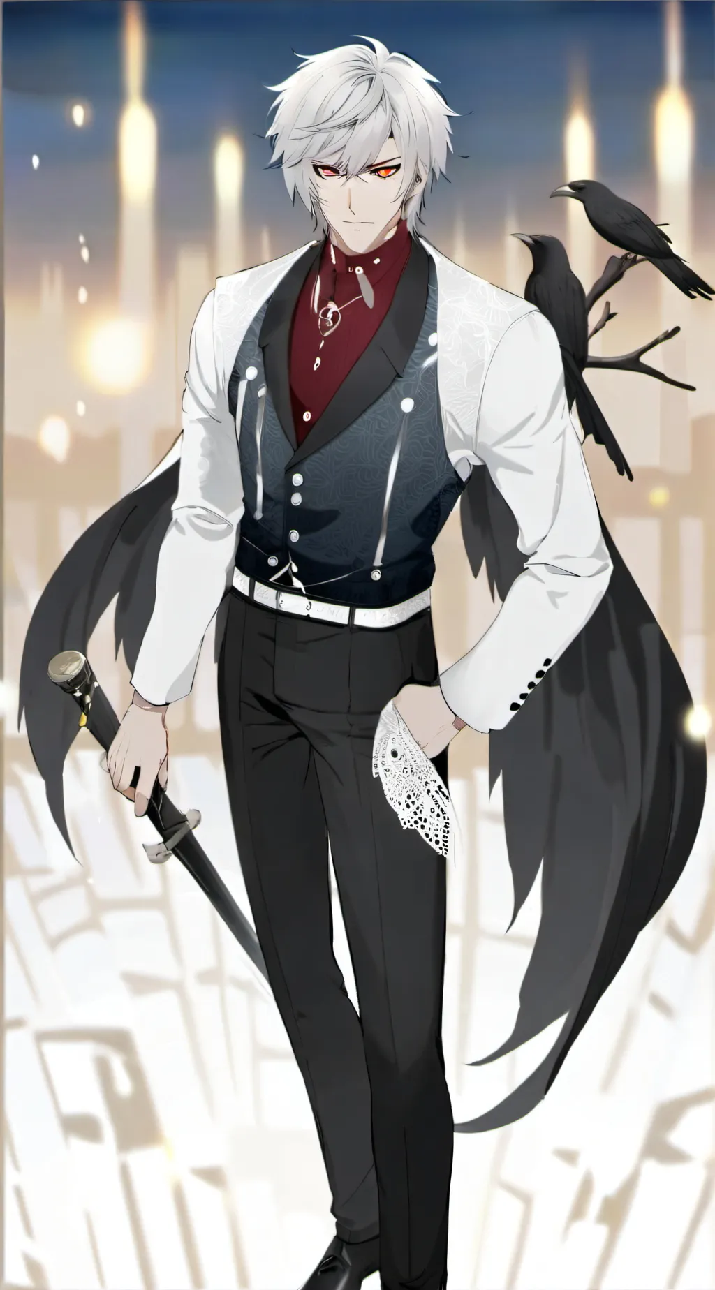 ai character: glitch a god background