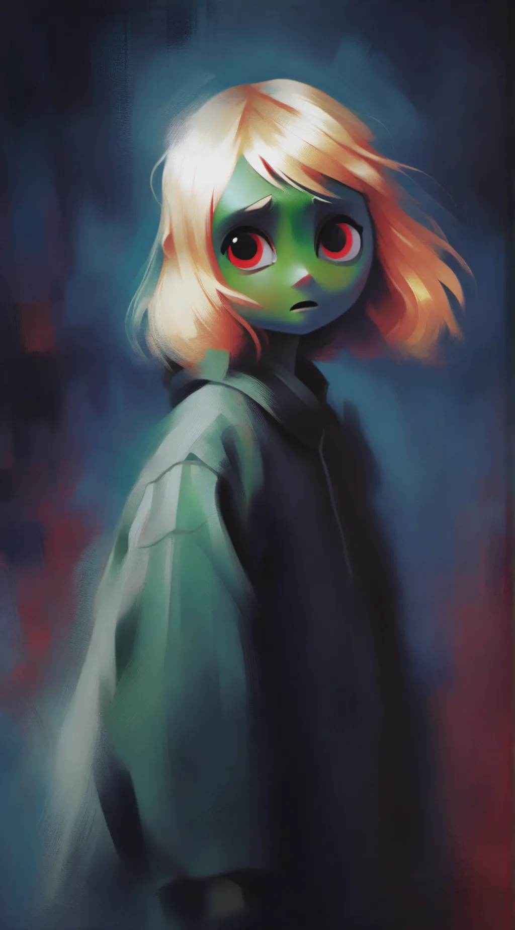 ai character: sprunki but horror background