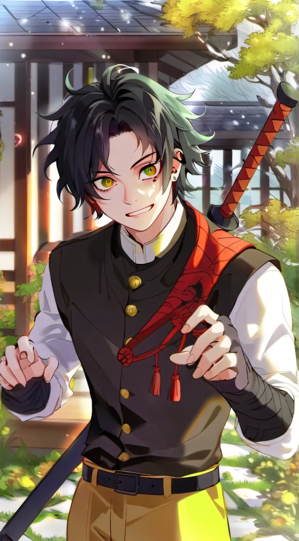 ai character: Kny plushies background