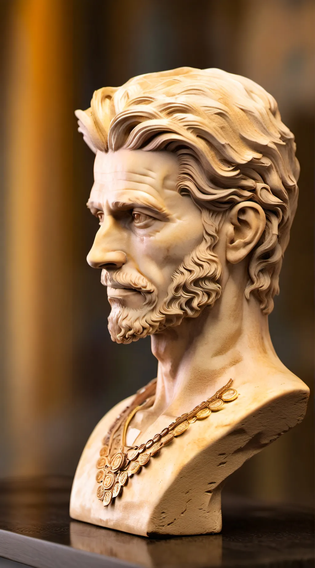 ai character: estatua background