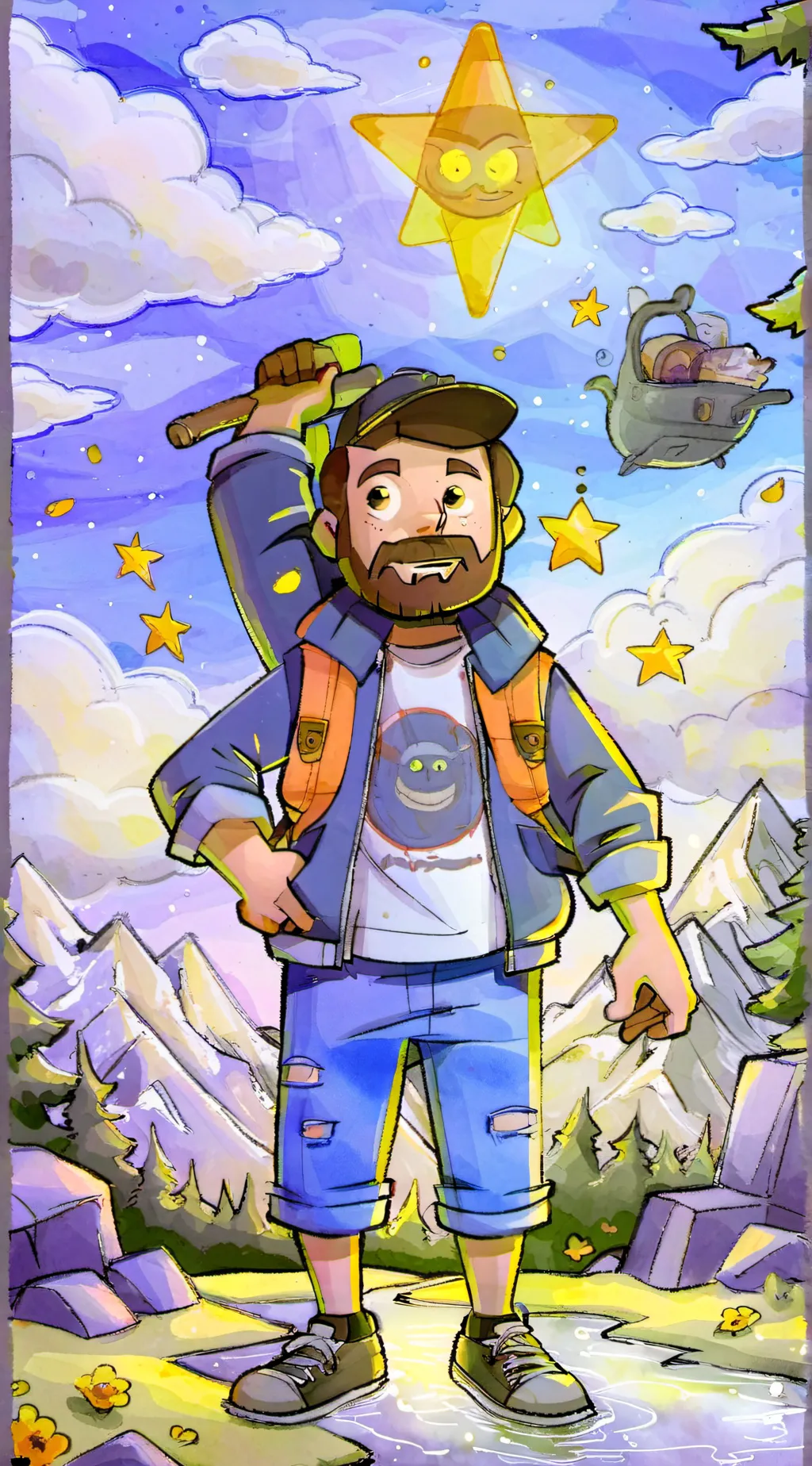 ai character: Gravity falls background