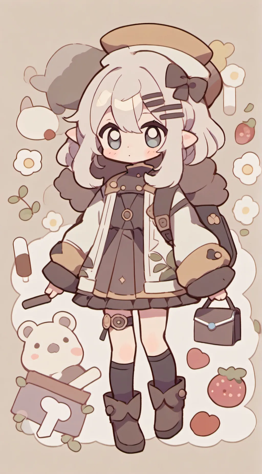 ai character: titan pencil women background