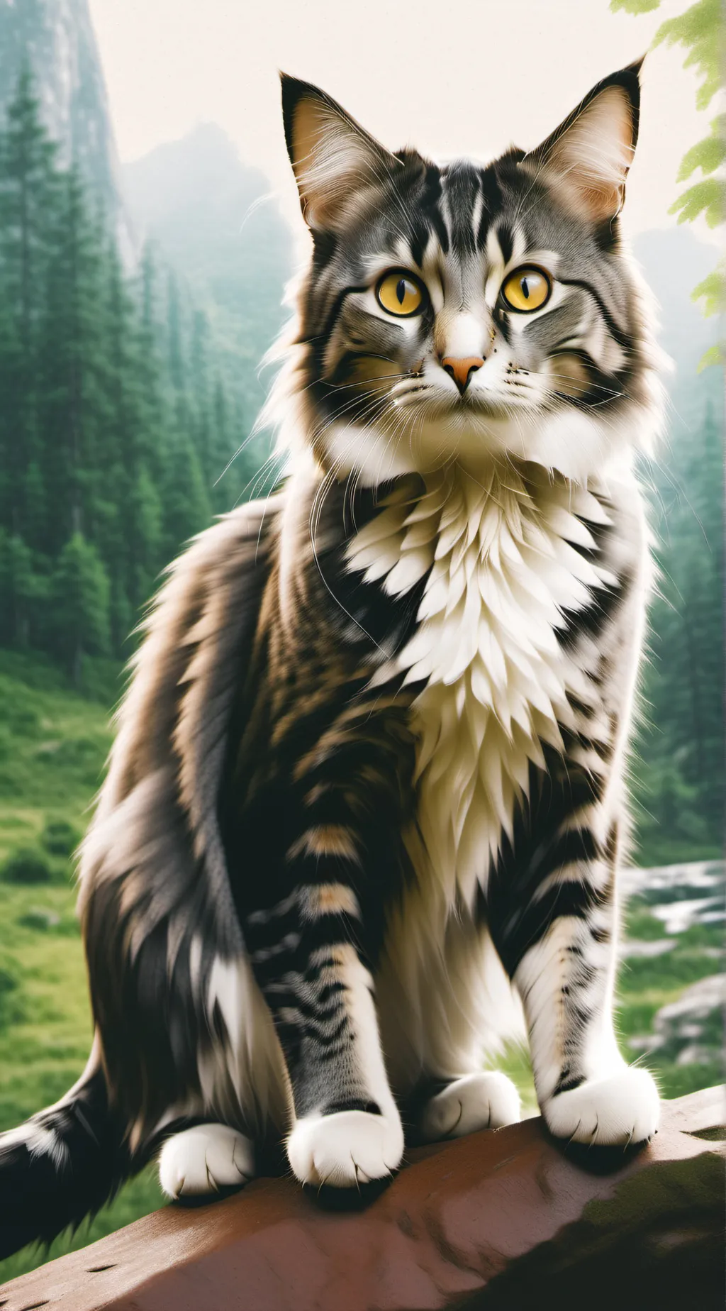 ai character: poor cat 1 old background