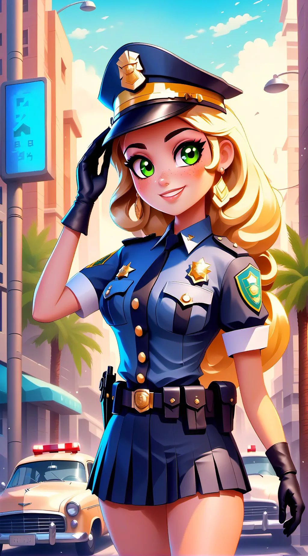 Talkie AI - Chat with chica policía 