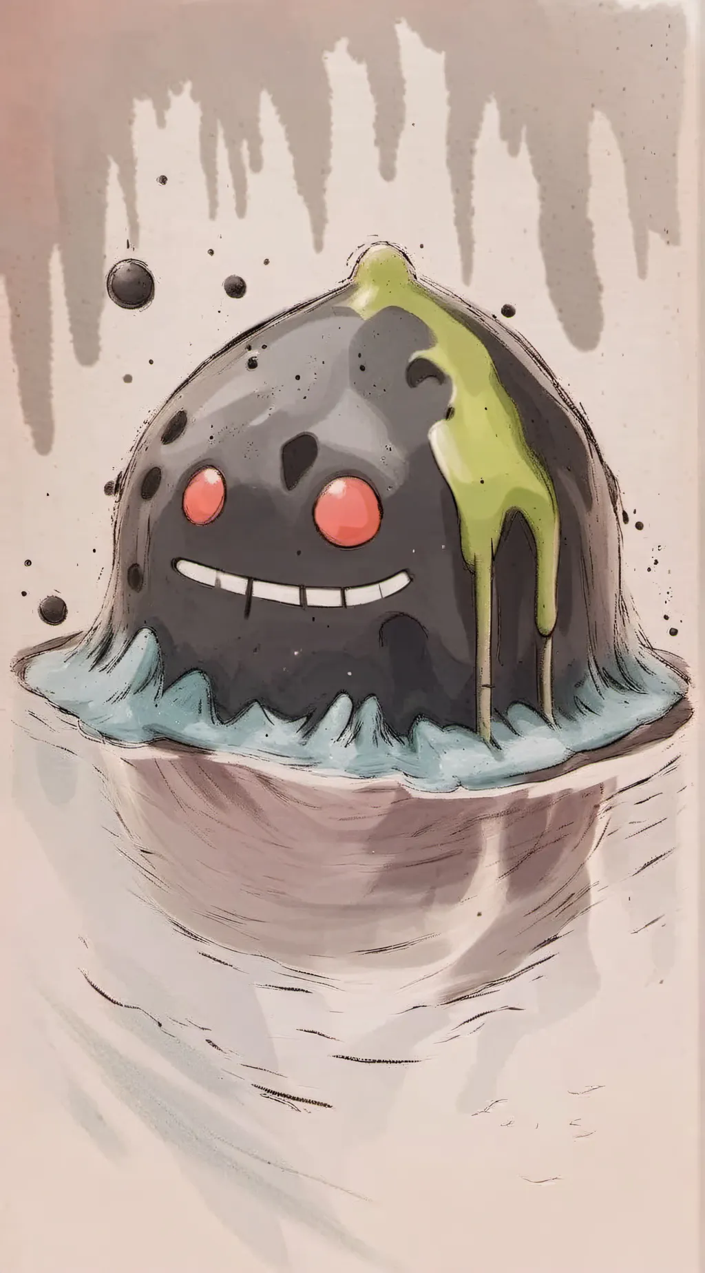 ai character: Dark slime background