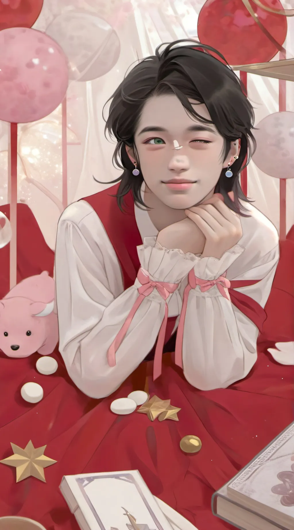ai character: hyunjin skz background