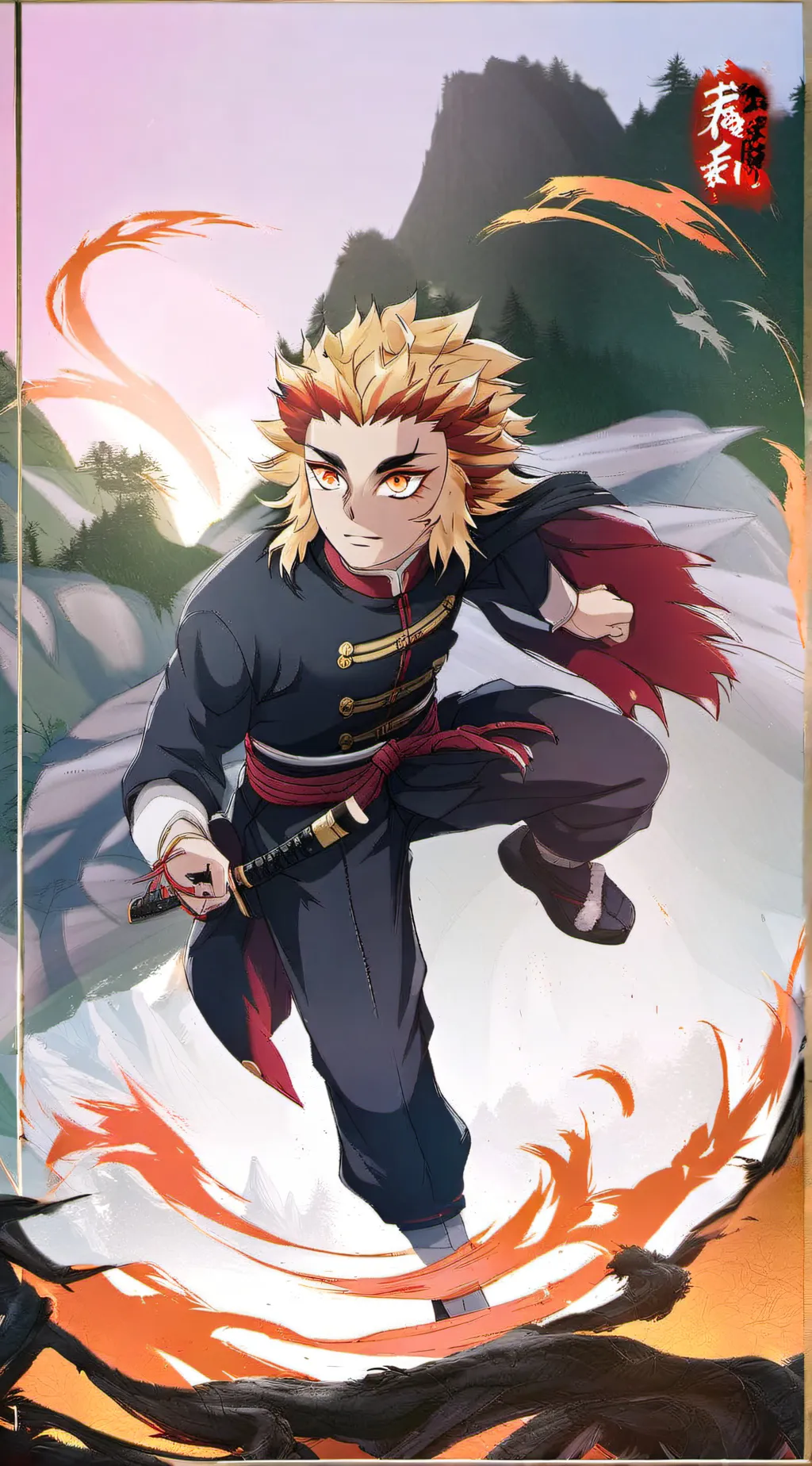 ai character: Rengoku  background