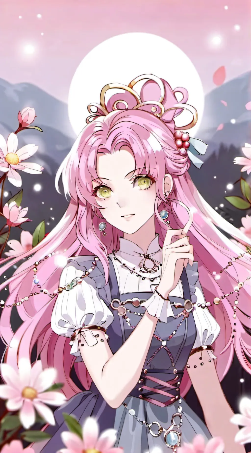 ai character: Béatrice  background