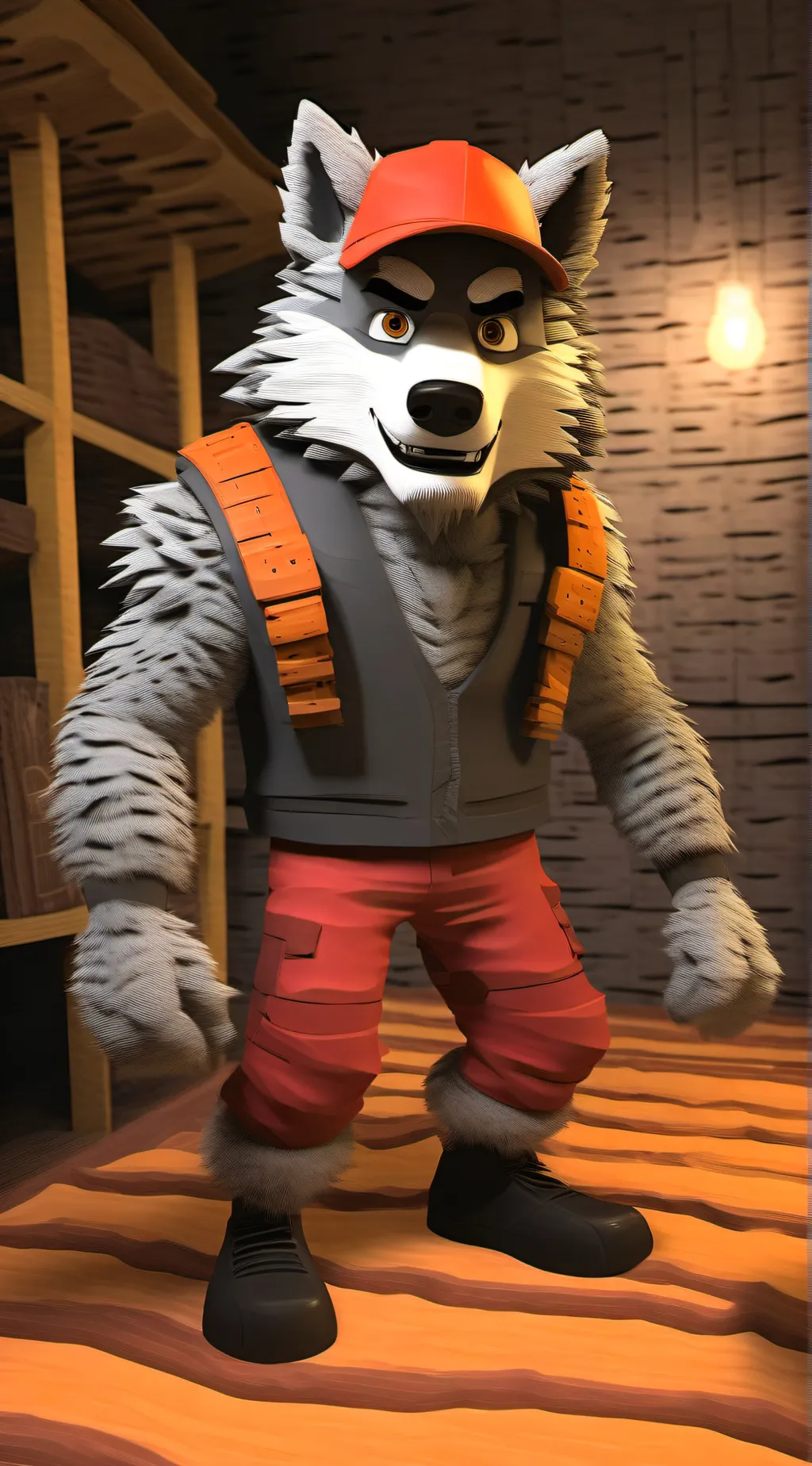 ai character: cartoon fox aka me background